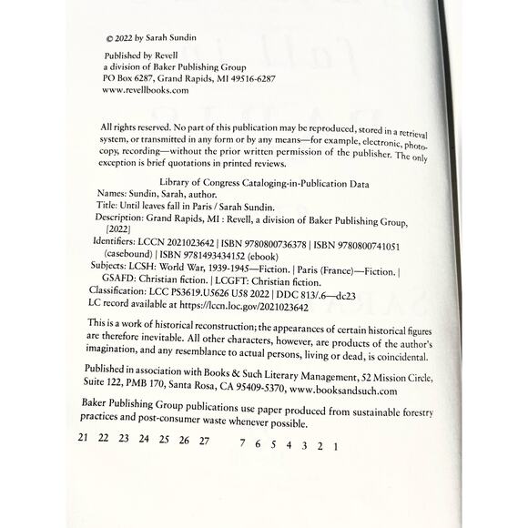 Until Leaves Fall in Paris: A World War II and Inspirational Christian Romance - Picture 5 of 8